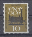 Bild 1 von Mi. Nr. 345, Bund, BRD, 1960, 125 Eisenbahn, Klebefläche